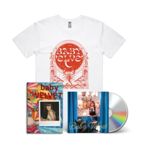 Baby Velvet / Please Don’t Be In Love With Someone Else CD & White T-shirt Bundle